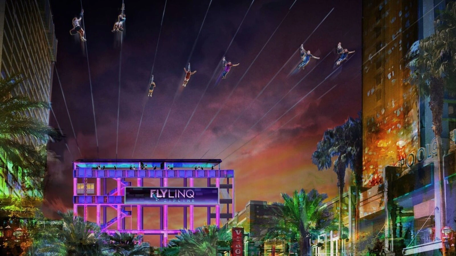 Fly LINQ Zipline on the Las Vegas Strip photo